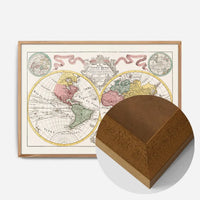 Hand Coloured Double Hemisphere World Map