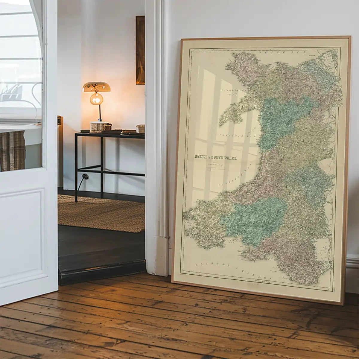 North & South Wales including Counties by Sidney Hall, Vintage 1856 Map Print