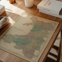 North & South Wales including Counties by Sidney Hall, Vintage 1856 Map Print