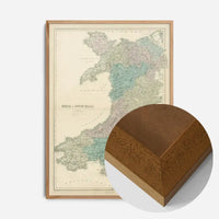 North & South Wales including Counties by Sidney Hall, Vintage 1856 Map Print