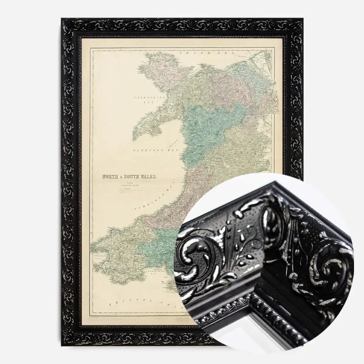 North & South Wales including Counties by Sidney Hall, Vintage 1856 Map Print