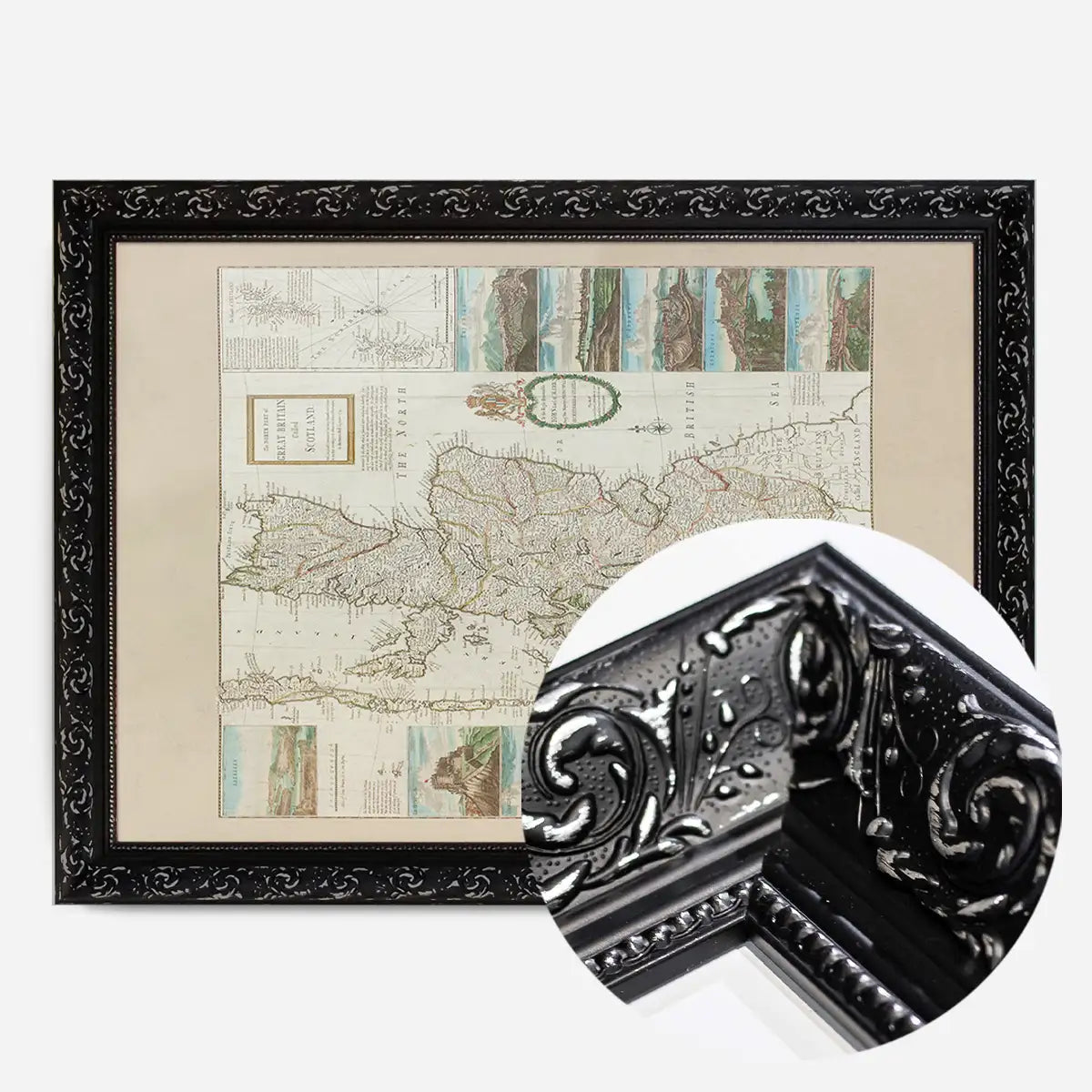 Vintage Scotland by Herman Moll Map Landscape Print