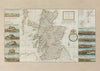 Vintage Scotland by Herman Moll Map Landscape Print