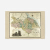 Vintage Colour Map of York Print by CJ Greenwood