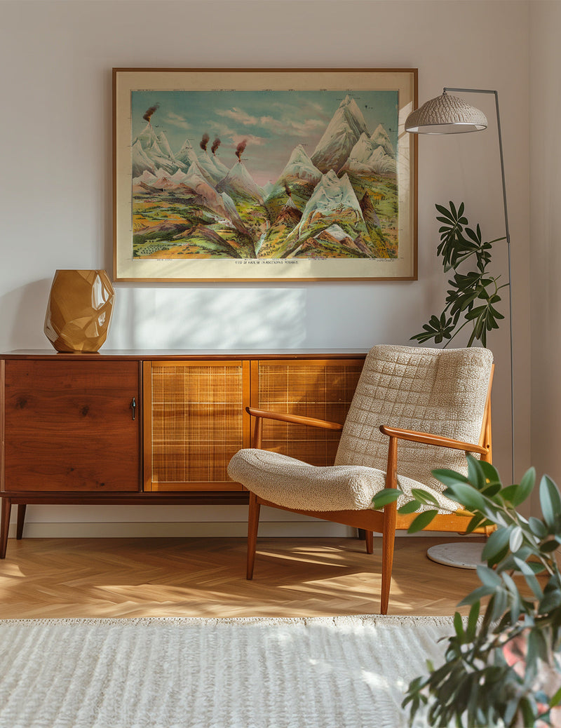 Nature in Ascending Regions Map Print by Levi Walter Yaggy