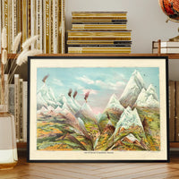 Nature in Ascending Regions Map Print by Levi Walter Yaggy