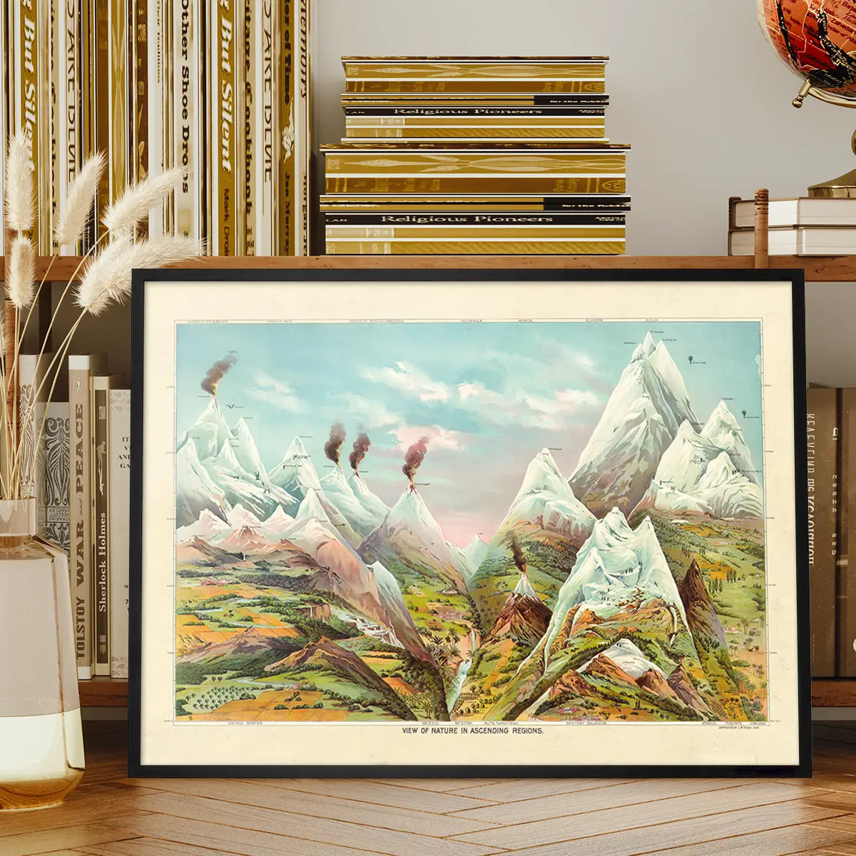 Nature in Ascending Regions Map Print by Levi Walter Yaggy