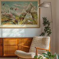 Nature in Ascending Regions Map Print by Levi Walter Yaggy