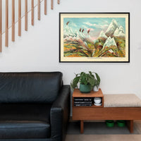Nature in Ascending Regions Map Print by Levi Walter Yaggy