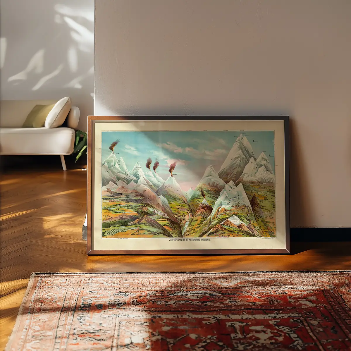 Nature in Ascending Regions Map Print by Levi Walter Yaggy