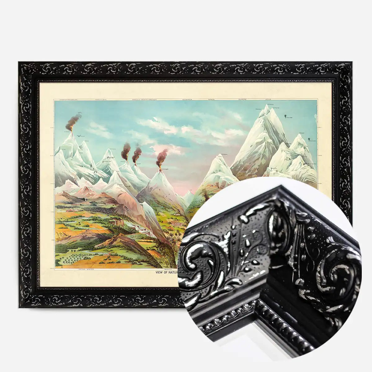 Nature in Ascending Regions Map Print by Levi Walter Yaggy