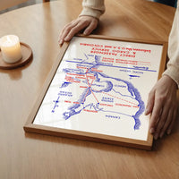 Vintage Map Print of USA to Colombia Cargo Routes