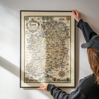1933 Pictorial Plan of Ireland Map Print