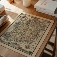 1933 Pictorial Plan of Ireland Map Print