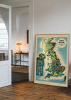 Vintage Map of Industrial Great Britain Map Print