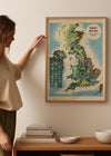 Vintage Map of Industrial Great Britain Map Print