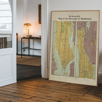 The Borough of Manhattan by the Evening Post Map Print