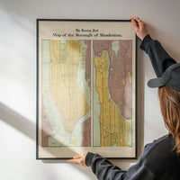 The Borough of Manhattan by the Evening Post Map Print