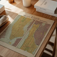 The Borough of Manhattan by the Evening Post Map Print