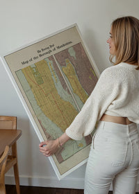 The Borough of Manhattan by the Evening Post Map Print