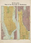 The Borough of Manhattan by the Evening Post Map Print