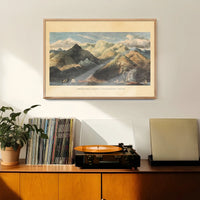 Mountains Of Scotland Landscape Illustrated Map Print