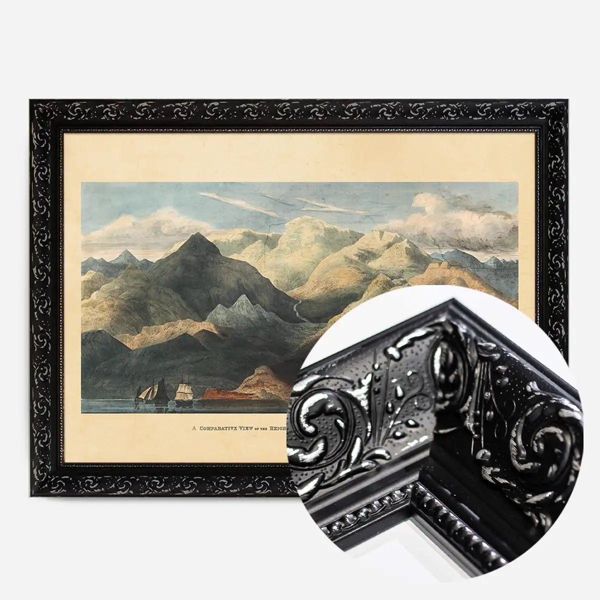 Mountains Of Scotland Landscape Illustrated Map Print