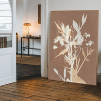 Abstract Flower Print in Pantone Mocha Mousse