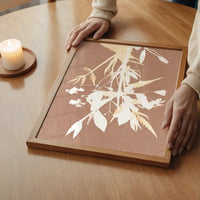 Abstract Flower Print in Pantone Mocha Mousse