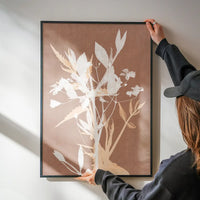 Abstract Flower Print in Pantone Mocha Mousse