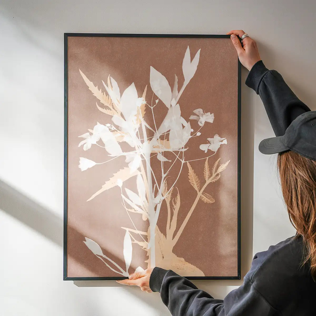 Abstract Flower Print in Pantone Mocha Mousse