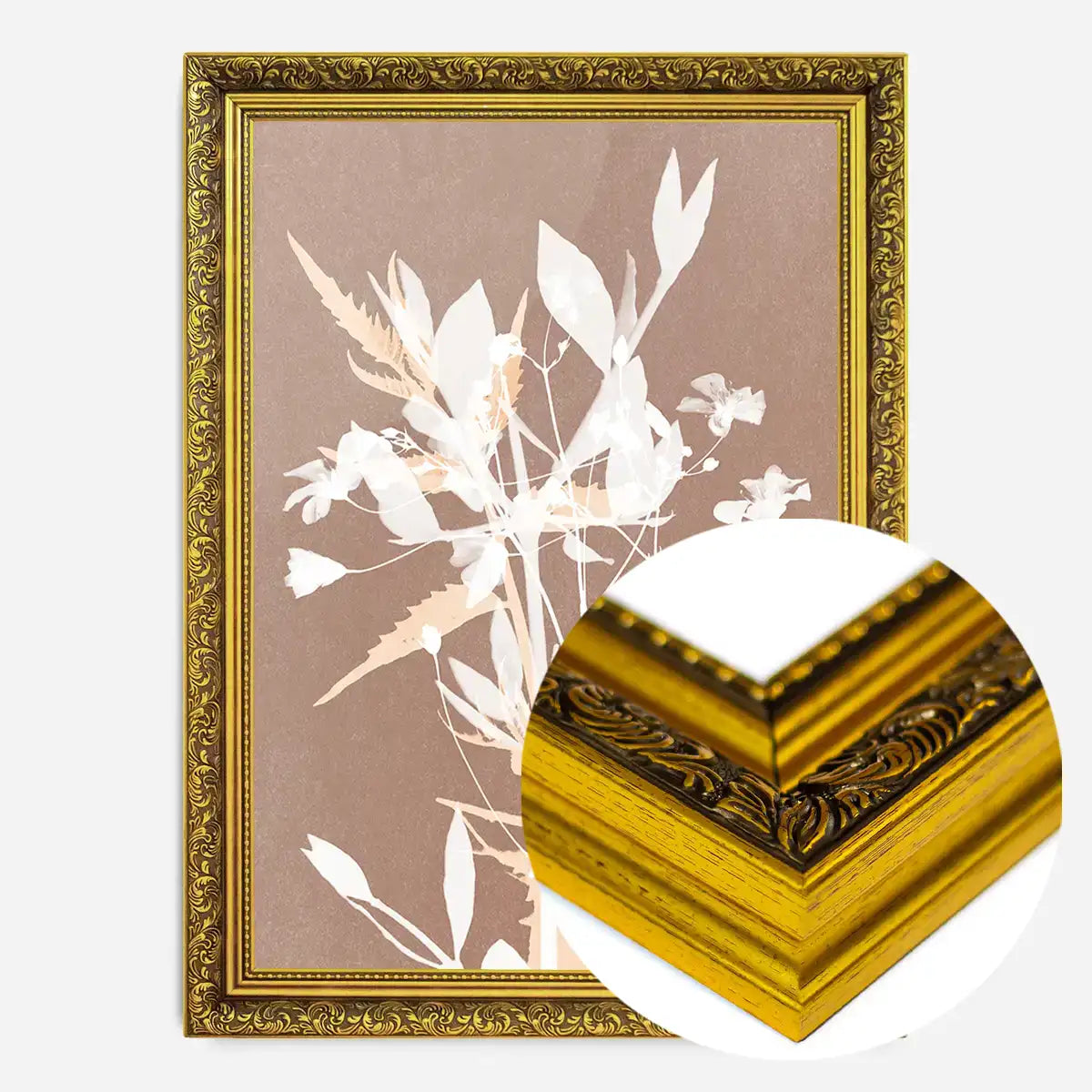 Abstract Flower Print in Pantone Mocha Mousse