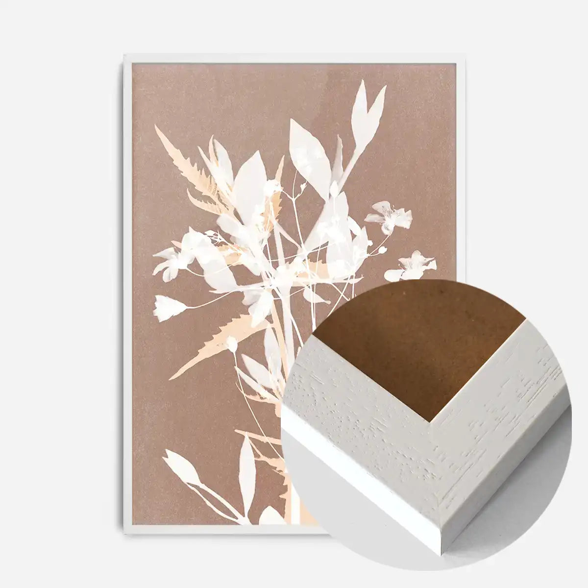 Abstract Flower Print in Pantone Mocha Mousse
