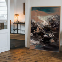 Abstract Painting 1 in Pantone Mocha Mousse