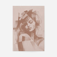Abstract Female Figure 1 in Pantone Mocha Mousse
