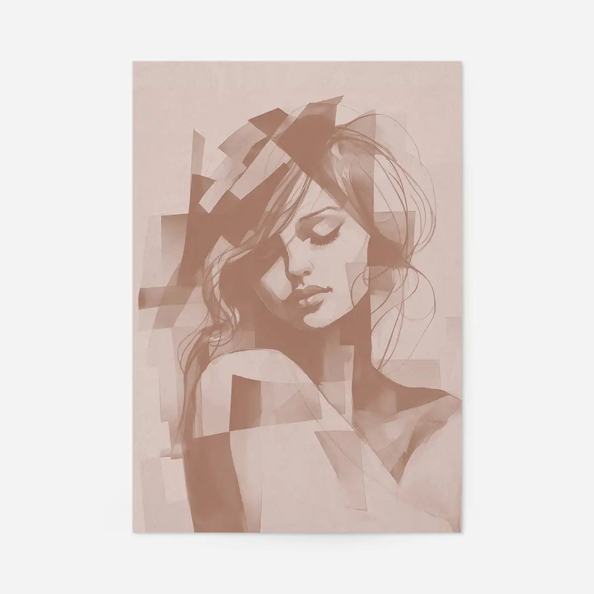 Abstract Female Figure 1 in Pantone Mocha Mousse