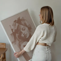 Abstract Female Figure 1 in Pantone Mocha Mousse