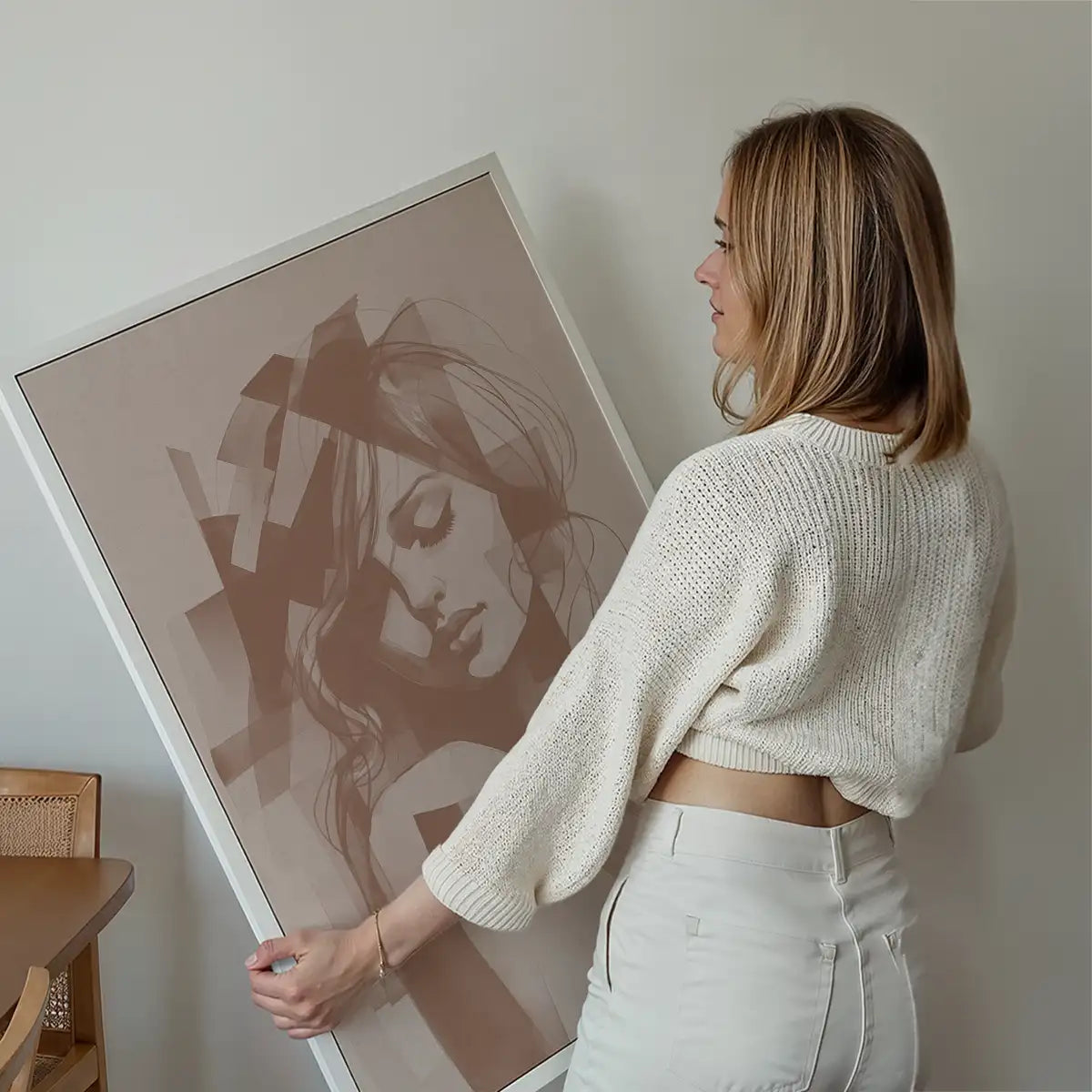 Abstract Female Figure 1 in Pantone Mocha Mousse