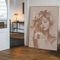 Abstract Female Figure 1 in Pantone Mocha Mousse