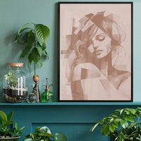 Abstract Female Figure 1 in Pantone Mocha Mousse