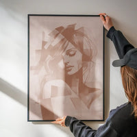 Abstract Female Figure 1 in Pantone Mocha Mousse