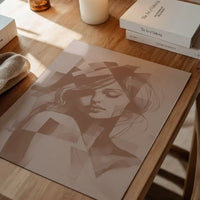 Abstract Female Figure 1 in Pantone Mocha Mousse