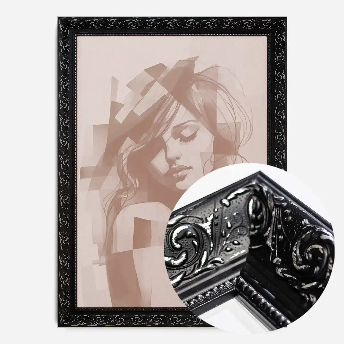 Abstract Female Figure 1 in Pantone Mocha Mousse