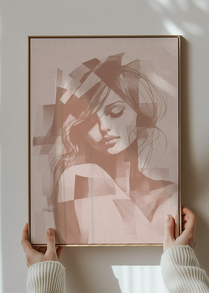 Abstract Female Figure 1 in Pantone Mocha Mousse