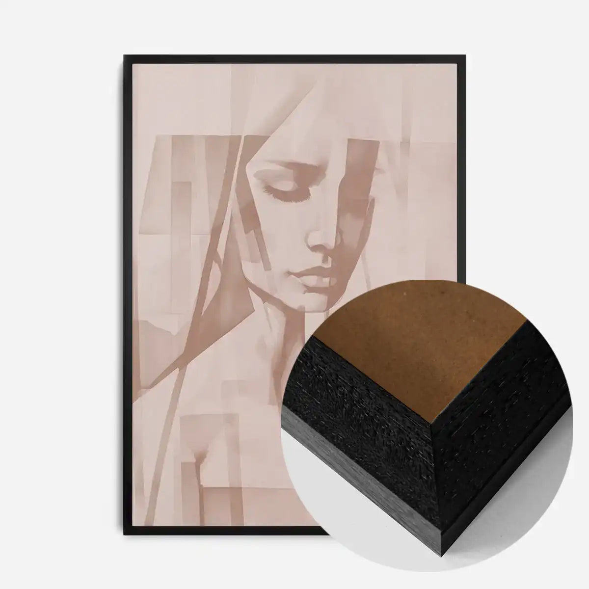Abstract Female Figure 2 in Pantone Mocha Mousse
