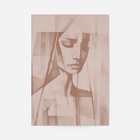 Abstract Female Figure 2 in Pantone Mocha Mousse