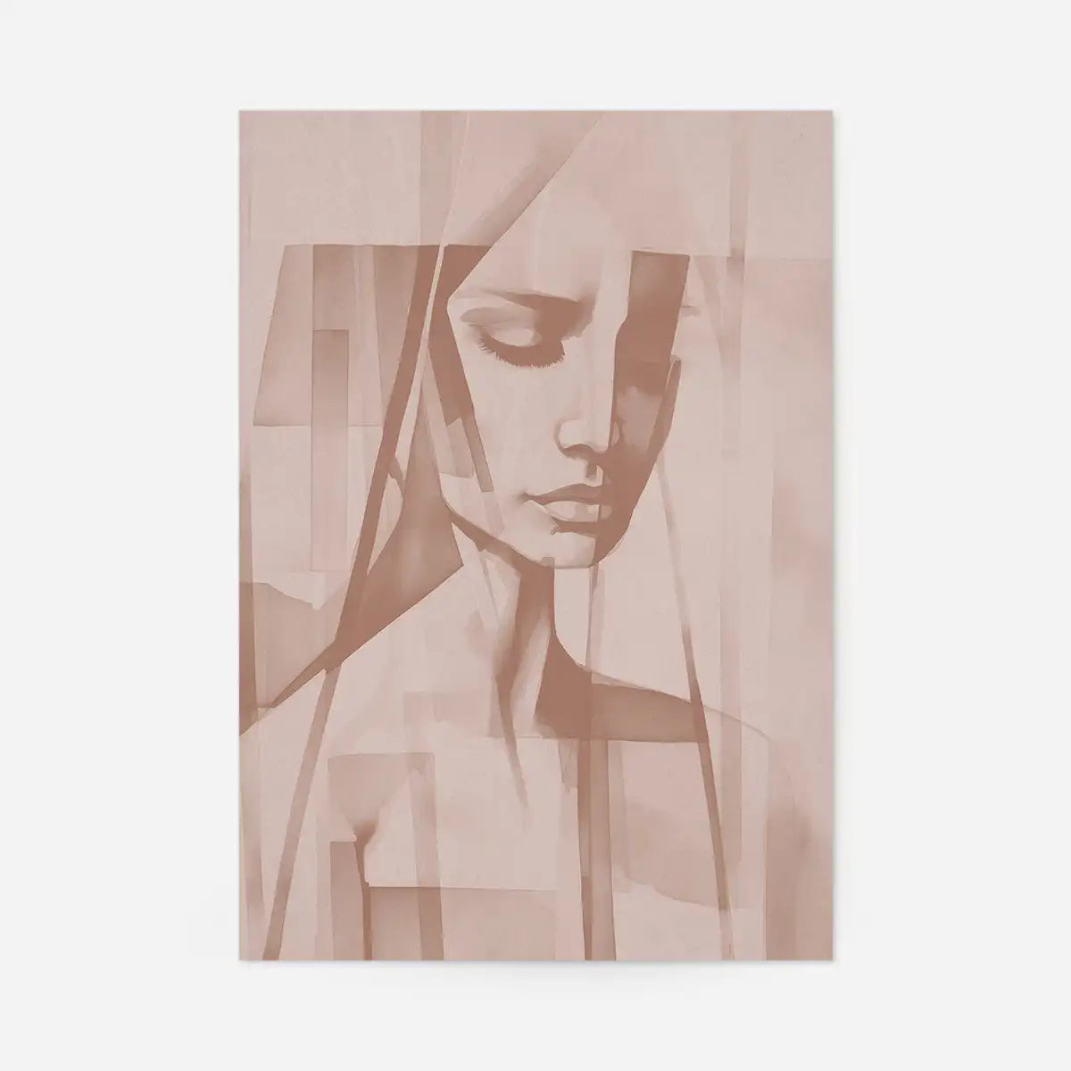 Abstract Female Figure 2 in Pantone Mocha Mousse