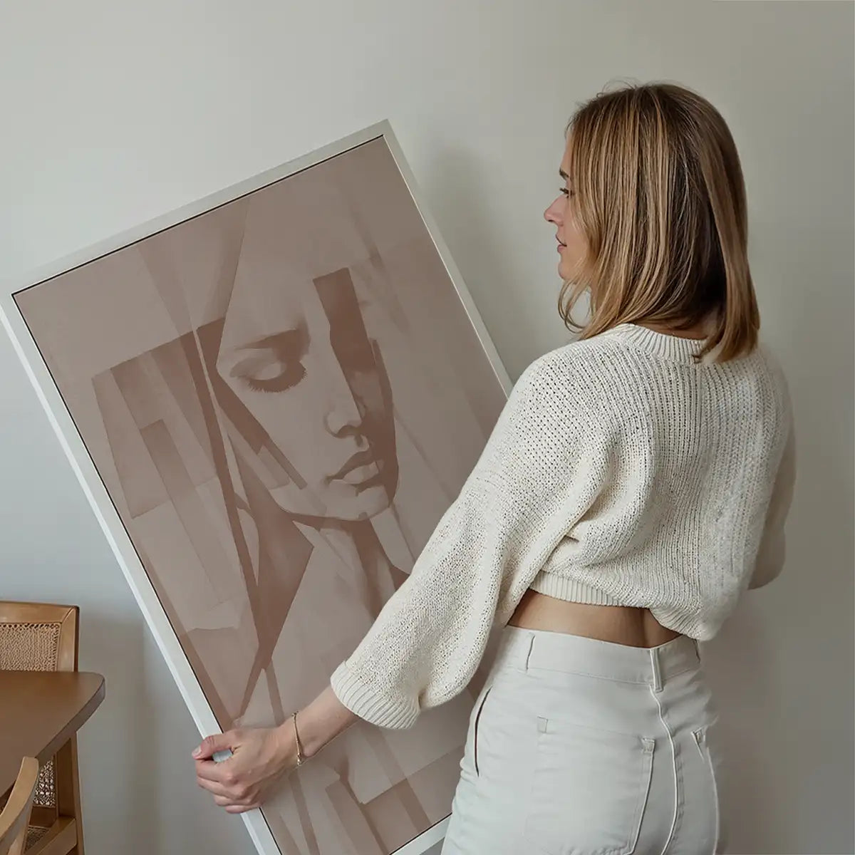 Abstract Female Figure 2 in Pantone Mocha Mousse