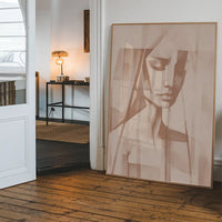 Abstract Female Figure 2 in Pantone Mocha Mousse