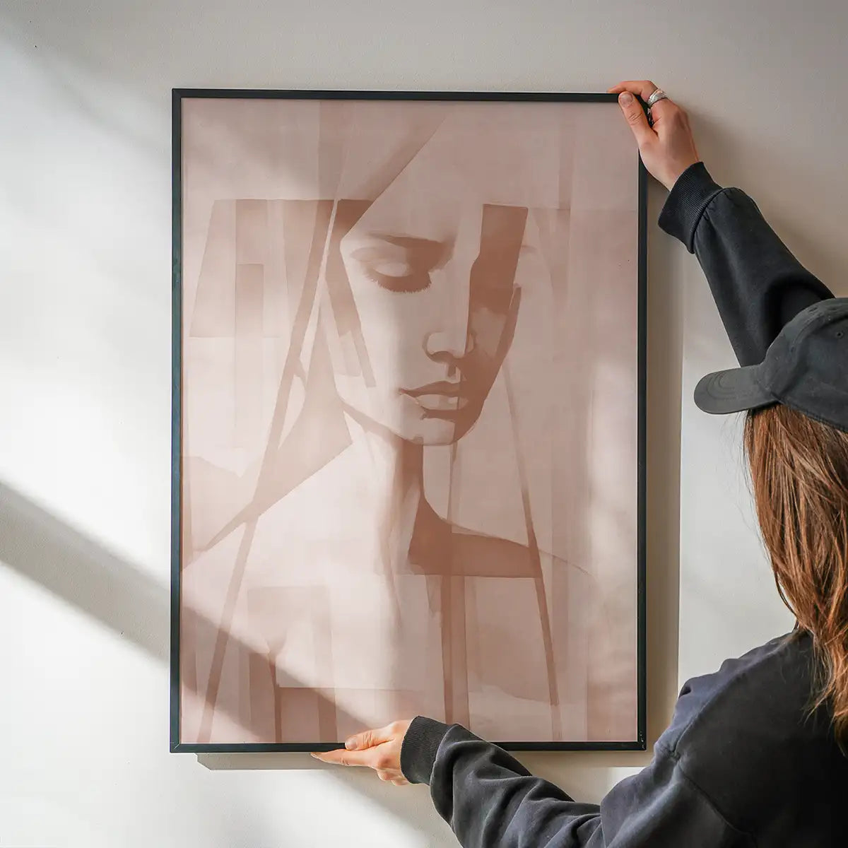 Abstract Female Figure 2 in Pantone Mocha Mousse